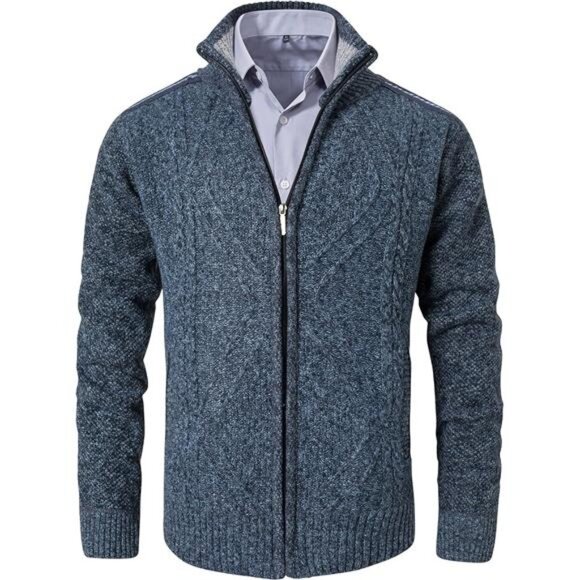 Men's Cardigan Sweaters Casual Full Zip Sweaters Knitted